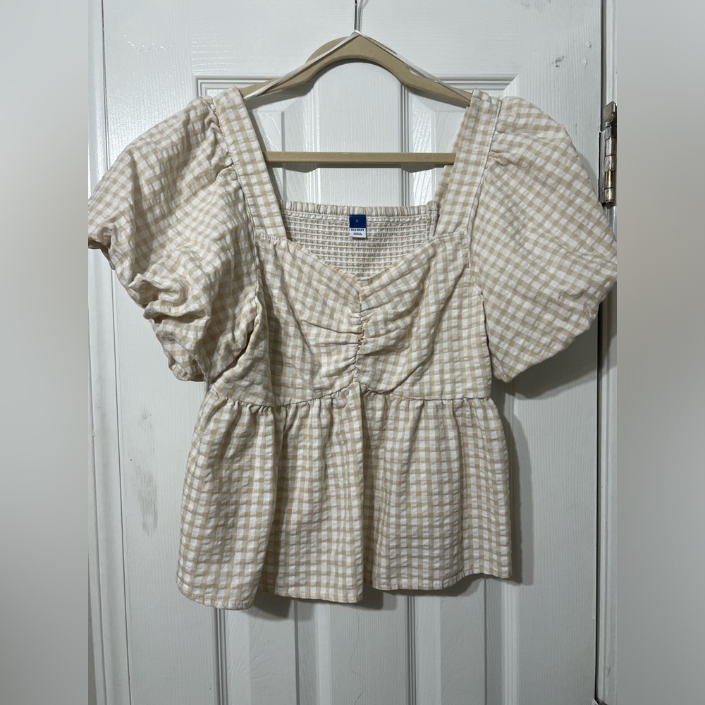 Flirty and flowy checkered top